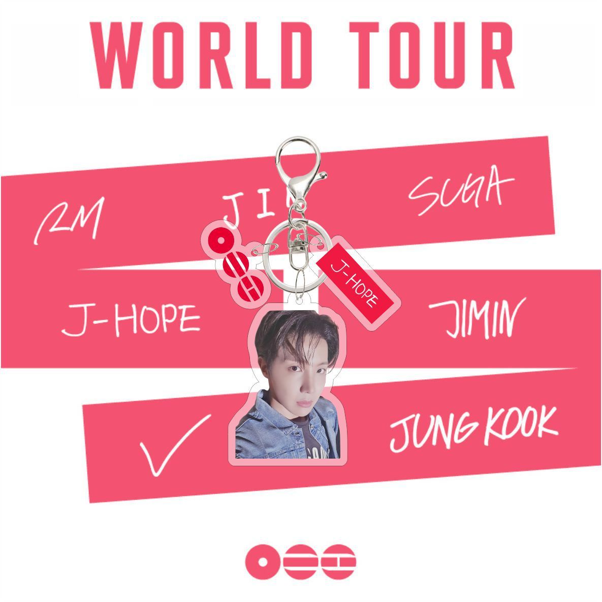 KPOP J-hope Jungkook SGUGA JIMIN 2026 World Tour Keychain Digital