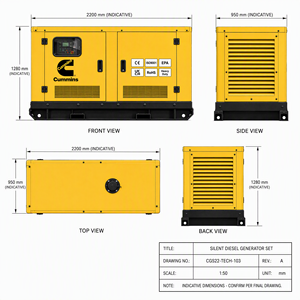 Cummins Original QSK60-G8 Diesel <strong>Generator</strong> Set 2250KVA 1800KW High-power Industrial Diesel Genset 10.5KV 50Hz <strong>Generator</strong> Diesel - Product Image 5