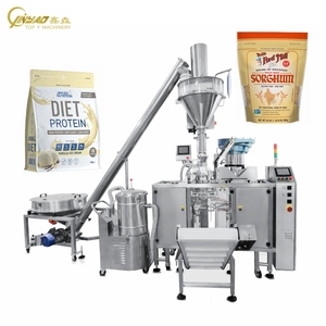Machine d'emballage industrielle mini automatique pour le remplissage et la scellage de poudre de lait, farine de maïs, aliments et épices en sachets - Product Image 1