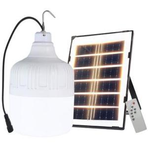 Ampoule LED 100W DC5V-6V solaire rechargeable d'urgence, diamètre 105mm, batterie 1800mA, matériau PP, panneau solaire 3W inclus - Product Image 2