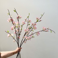 Fleur artificielle de pommier haut de gamme, décoration florale de luxe léger pour salon, meuble TV, table à manger