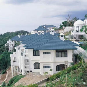 Klassische Metalldach platten-Stein beschichtetes, feuerfestes Holzkohle quadrat 16 "x 48" wind dicht für Schulen und Werkstätten - Product Image 5