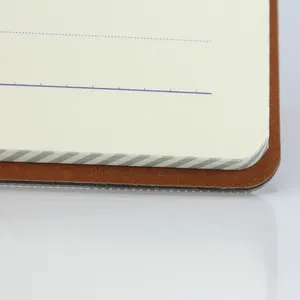 دفتر يوميات يومية من الجلد الاصطناعي بحجم A5 يمكن وضع تصميم خاص عليه لتنظيم جدول الأعمال الترويجية يُباع بالجملة