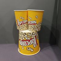 Seau jetable en papier simple paroi PE pour poulet et nuggets de maïs avec couvercle, marque RP, vente en gros