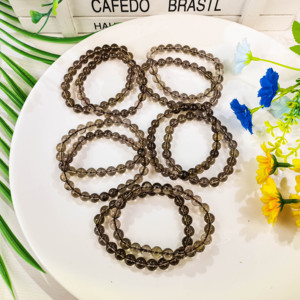 Haute Qualité Naturel Polissage 8mm Cristaux Pierres De Guérison Bracelet Quartz Fumé pour <span class=keywords><strong>Gif</strong></span> - Product Image 1