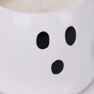 Juego de portavelas Redeco de cerámica creativa en forma de fantasma con orejas espeluznantes Jack Skellington soporte de vela decorativo de Halloween - Product Image 3