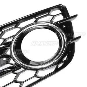 2pcs Car Front Bumper Fog <b>Light</b> Grille Cover Honeycomb <b>Hex</b> Grille Grill for Audi A4 B8 S-Line S4 2008-2012 8K0807681C 8K0807682C - Product Image 5