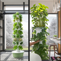 Agriculture verticale aéroponique, culture hydroponique en tour verticale pour les légumes-feuilles