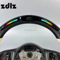 Volant en cuir perforé personnalisé avec LED et fibre de carbone pour Mercedes Benz W204 W205 W206 W21 C63 W211 W212 W213 W221 W463
