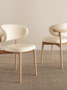 Ghế ăn gỗ nguyên khối bọc da cao cấp phong cách hiện đại sang trọng dành cho nhà ở, nhà bếp, nhà hàng, khách sạn, quán cà phê, bệnh viện - Product Image 2