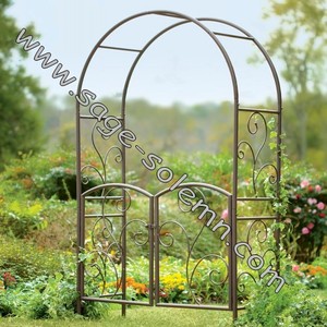 Metal <strong>Garden</strong> <strong>Arch</strong> <strong>With</strong> Single <strong>Gate</strong>/door,<strong>Garden</strong> <strong>Gate</strong> - Product Image 4