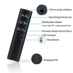 2024 HG Offre Spéciale de voiture 3.5mm Aux sans fil 90mah adaptateur bluetooth mains libres pour casque - Product Image 4