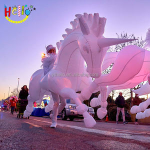<span class=keywords><strong>Cheval</strong></span> gonflable blanc costume de <span class=keywords><strong>cheval</strong></span> gonflable licorne pour décoration de défilé - Product Image 3