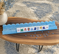 Ensemble de Mahjong Américain Premium avec Tuiles en Acrylique à Motifs de Dessins Animés Mignons et Personnalisés pour la Vente en Gros et au Détail, Collection de Jeux