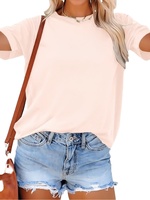 T-shirt à manches courtes coupe classique, décontracté au quotidien, doux, respirant, léger, pull-over, t-shirt personnalisé pour femme