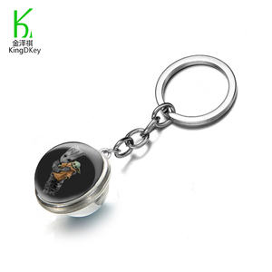 <span class=keywords><strong>Porte</strong></span>-clés en verre métallique en forme de boule de verre double face personnalisé Baby <span class=keywords><strong>Yoda</strong></span> - Product Image 6