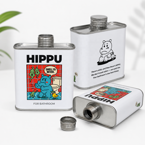 Lata Rectangular de Metal con Tapa de Rosca, Personalizable, para Aromas de Baño, Aceites Esenciales, Fragancias y Almacenamiento de Líquidos - Product Image 1
