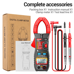 ANENG CM81 Multímetro de pinza inteligente para CA, 6000 conteos, voltímetro de rango automático, amperímetro de 600A, medidor de resistencia con linterna - Product Image 6