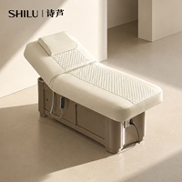 Table de soin électrique SHILU avec massage intégré, réglable, pour salon de beauté, spa et soins de la peau