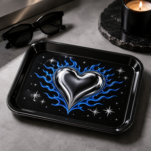 Plateau à rouler en métal étamé avec logo personnalisé, design Street Art, plateau à rouler pour fumeurs avec faible MOQ pour les boutiques de fumeurs - Product Image 3
