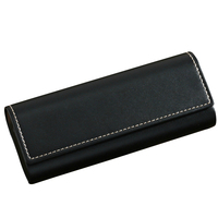 Étui à lunettes E88 en cuir PU semi-rigide de forme irrégulière, tendance rétro, logo personnalisé, résistant à la pression, portable pour lunettes de soleil