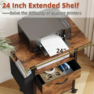 Vente directe d'usine, armoire de classement en <span class=keywords><strong>bois</strong></span> de style américain avec roulettes et support d'imprimante mobile - Product Image 4