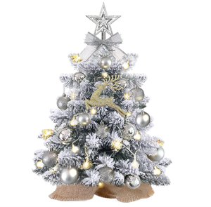 Mini Albero <span class=keywords><strong>di</strong></span> <span class=keywords><strong>Natale</strong></span> Preilluminato, Piccolo Albero Artificiale con Luci, Decorazione Pre-illuminata per Tavolo, Casa, Caffè, Ufficio - Product Image 1
