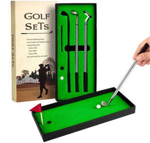 Clubs de <span class=keywords><strong>golf</strong></span> nouveauté stylo <span class=keywords><strong>en</strong></span> caoutchouc <span class=keywords><strong>mini</strong></span> stylo de bureau balle de <span class=keywords><strong>golf</strong></span> ensemble cadeau 50 boîtes peut être imprimé logo gratuitement - Product Image 1