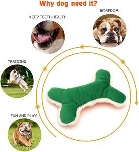 Jouets interactifs pour chiots, jouet à mâcher pour chien en tissu doux, forme d'os, attire les chiens, nettoie les dents, fournitures pour animaux de compagnie, jouet pour chien OEM - Product Image 4