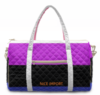 Sac de voyage matelassé grand format Fraysexual Rainbow, sac de week-end portable avec poches zippées, sac de sport pour le travail