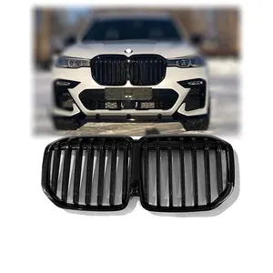 חלקי חילוף לרכב גריל ABS פלסטיק בסגנון קו יחיד גריל קדמי עבור BMW 2023 X7 G07 LCI