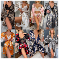 Peignoir court en satin de luxe pour femme, respirant, 100 % polyester, idéal pour les vacances printemps-été-automne, vente en gros ODM de haute qualité
