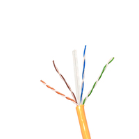 Nuevo cable de red LAN MX-STAR Cat6 UTP de 4 pares 26AWG CCA, certificado de alta velocidad, amarillo, caja de 305m, modelo 2026