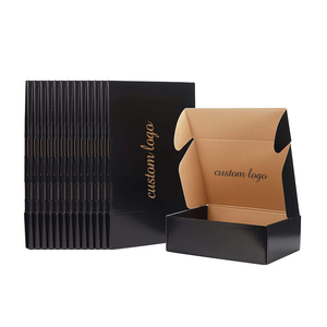 Mới nhất quần áo karton carton emballage hộp sóng Matt bao bì màu đen hộp bưu phẩm tùy chỉnh vận chuyển hộp với logo bao bì - Product Image 3