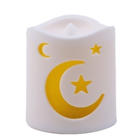 4 pièces de bougies électroniques décoratives pour le Ramadan et l'Aïd, décorations Mubarak, décoration de table islamique pour le Ramadan