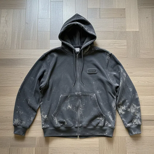 Luckpanther Wholesale Vintage Style Zip up Streetwear <strong>Black</strong> Sweatshirts Sun Fade Distressed <strong>Hoodie</strong> for Men - Product Image 5