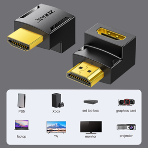 <span class=keywords><strong>Adaptateur</strong></span> <span class=keywords><strong>HDMI</strong></span> Jasoz 90 degrés vers le haut, vers le bas, à gauche, à droite, <span class=keywords><strong>angle</strong></span>, <span class=keywords><strong>adaptateur</strong></span> d'extension <span class=keywords><strong>HDMI</strong></span> mâle vers femelle 4K, convertisseur - Product Image 3