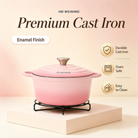 Casserole en fonte émaillée personnalisée avec couvercle pour la cuisine à domicile et la restauration
