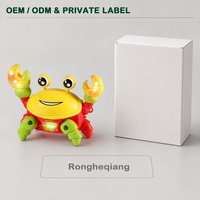 Jouet Crabe Dansant Lumineux en Plastique Rongheqiang avec Éclairage LED pour Bébés et Enfants, Cadeau Animal de Dessin Animé Électrique - OEM/ODM Disponible