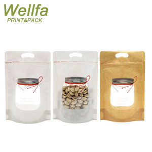 Sachets d'emballage en plastique pour fruits secs, noix, cacahuètes, amandes grillées, sachets à fond plat pour aliments secs - Product Image 4