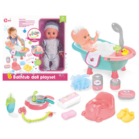 14 pouces 12 sons mignon eau potable pipi Silicone bébé poupée fille semblant jouer jouets pour enfants filles poupées accessoires jouet