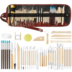Kit d'outils de poterie de qualité Longte pour sculpture, modelage, argile polymère, outils métalliques et finition au four - Product Image 4
