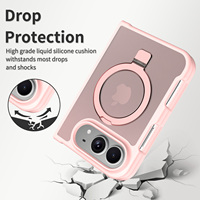 Étui magnétique doux translucide rose mat tendance pour femmes et filles, avec support personnalisé de haute qualité, sensation agréable au toucher, pour iPhone Duo