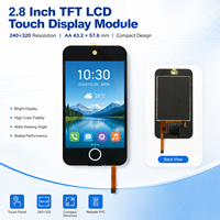 Module d'affichage tactile LCD TFT IPS personnalisé XMSJ 2,8 pouces 240x320 avec écran FPC pour terminal de paiement POS, kit système à structure compacte