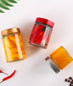 Vente en gros de petits <span class=keywords><strong>pots</strong></span> ronds de stockage de <span class=keywords><strong>confiture</strong></span> en verre 100ml-500ml <span class=keywords><strong>pots</strong></span> en verre alimentaire en verre avec couvercle de couleur personnalisé étiquette OEM - Product Image 3