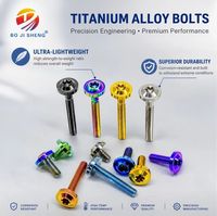 Vis à tête cylindrique en alliage de titane Gr5 TC4, anodisée couleur, à six pans étoilés, pour moto et vélo, fournie par l'usine BOJISHENG