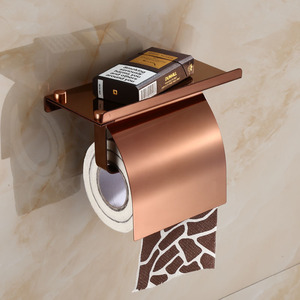 Porte-papier toilette carré noir en acier inoxydable Saint Ruijia, sans perçage, pour hôtel, accessoires de salle de bain, support de mouchoirs OEM ODM - Product Image 1