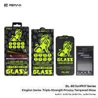 REMAX GL-60 28 °   Protection d'écran de téléphone portable anti-espion en verre trempé 9H pour iPhone 17 18 Air Pro Max