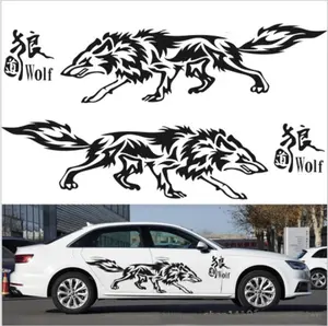 Wolf totem adesivos de personalidade, adesivos de carro para remoção em geral, adaptador para máquina de estrada