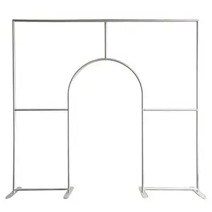 7.5x7.5ft Birthday Party Events Flower Arch Frame Welcome Stand Door Arch Backdrops with Tension Fabric Cover